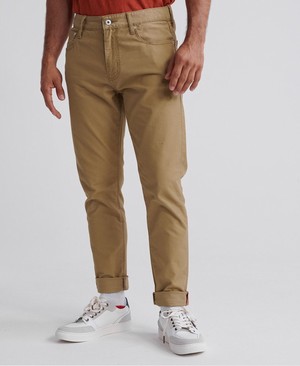 Superdry Edit Tyler Slim Twills Férfi Nadrág Khaki | KIWRL5018